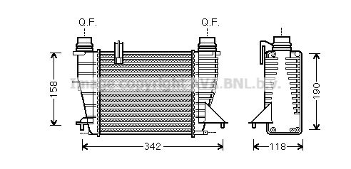 AVA QUALITY COOLING Välijäähdytin RT4553